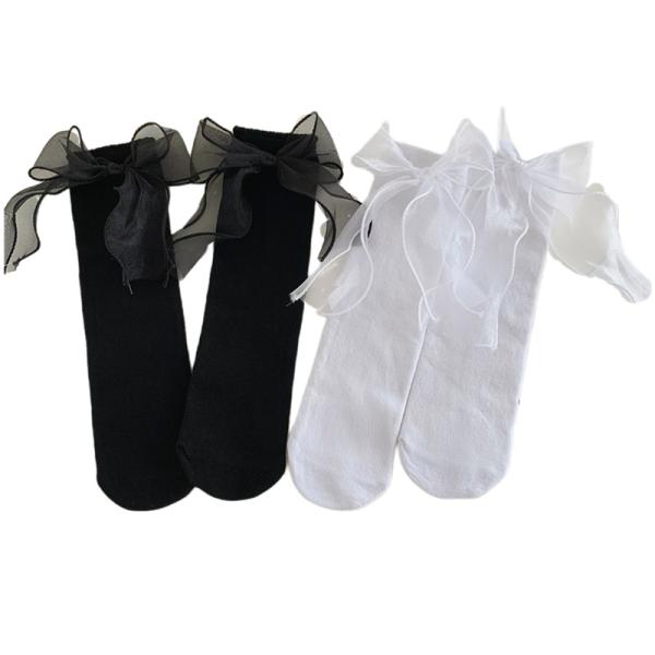 3D Butterfly Design Solid Color Kids' Straight Socks (1 Pair)