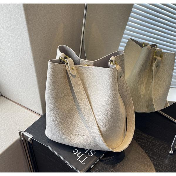 Casual Crossbody Bucket Bag with Two Large Wallets Stylish for Women